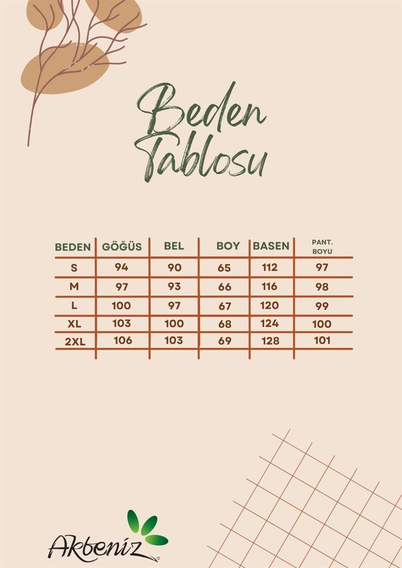 Akbeniz Women's Emerald Green Heart Patterned Buttoned Cotton Pajama Set